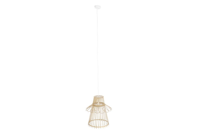 DKD Home Decor Lámpara Techo Urban 40 x 46 x 40 cm Ratán Marrón