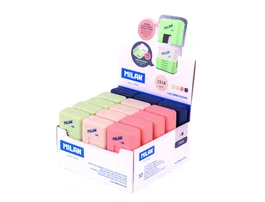 Milan Goma de Borrar Miga de Pan 430 con Funda Serie 1918 Caja Expositora 30 Unidades Surtidas