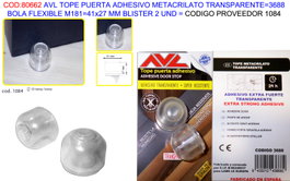Tope de puerta con bola flexible Blanco