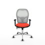PIQUERAS Y CRESPO Silla de oficina Jorquera con mecanismo Sincro/Traslack, Naranja y Blanco