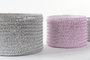 DKD Home Decor Set de 3 Cestas de Almacenaje PP Rosa y Gris