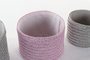 DKD Home Decor Set de 3 Cestas de Almacenaje PP Rosa y Gris