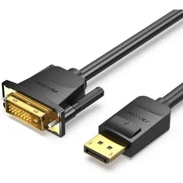 Vention HAFBH Cable de Conversión DisplayPort a DVI Macho, 2 Metros, Negro, 1080P 60Hz, Conectores Chapados en Oro