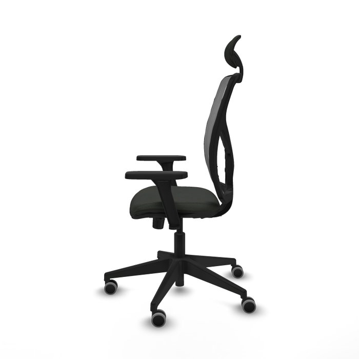 PIQUERAS Y CRESPO Silla de oficina Motilla con mecanismo Sincro, brazos 3D y cabecero fijo, Tela Negro y Malla Gris PIQUERAS Y CRESPO Silla de oficina Motilla con mecanismo Sincro, brazos 3D y cabecero fijo, Tela Negro y Malla Gris