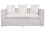DKD Home Decor Sofá Balinés Blanco 174 x 88 x 69 cm Ratan Algodón con Cojines Fibre outdoor 23