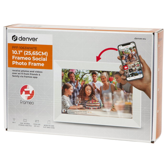 Denver Frameo PFF-1063 Blanco de 10.1 pulgadas