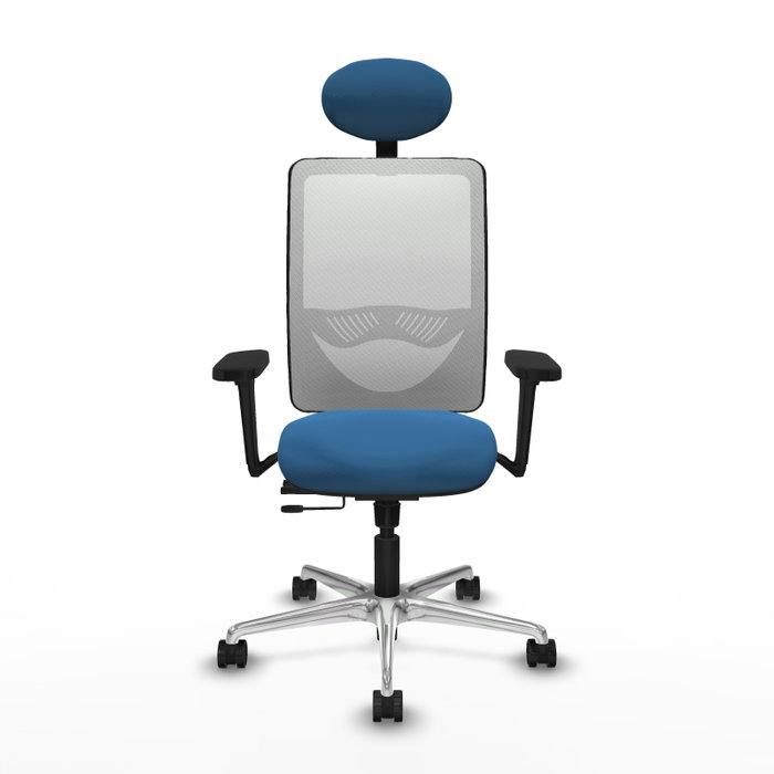 PIQUERAS Y CRESPO Silla de oficina Zulema Azul claro y Blanco