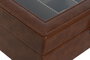 DKD Home Decor Joyero Oxford Tradicional Marron Pu Cristal 20 x 9 x 26 cm