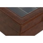 DKD Home Decor Joyero PU Cristal Oxford Marrón
