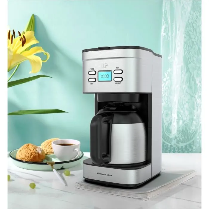 Continental Edison CF12TIXTH Cafetera de Filtro, 1.2 Litros, Jarra Isotérmica