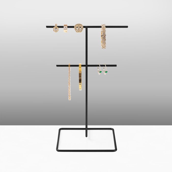 Aberto Design TK-004-B Organizador de Joyero de Metal Negro 15x30cm Elegante y Duradero