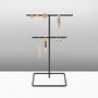Aberto Design TK-004-B Organizador de Joyero de Metal Negro 15x30cm Elegante y Duradero