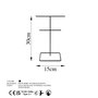 Aberto Design TK-004-B Organizador de Joyero de Metal Negro 15x30cm Elegante y Duradero