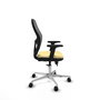 PIQUERAS Y CRESPO Silla de oficina Jorquera con mecanismo Sincro/Traslack, Similpiel Crema y Malla Gris