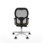 PIQUERAS Y CRESPO Silla de oficina Jorquera con mecanismo Sincro/Traslack, Similpiel Crema y Malla Gris
