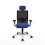 PIQUERAS Y CRESPO Silla de oficina Yunquera con mecanismo Sincro, Azul marino y Negro