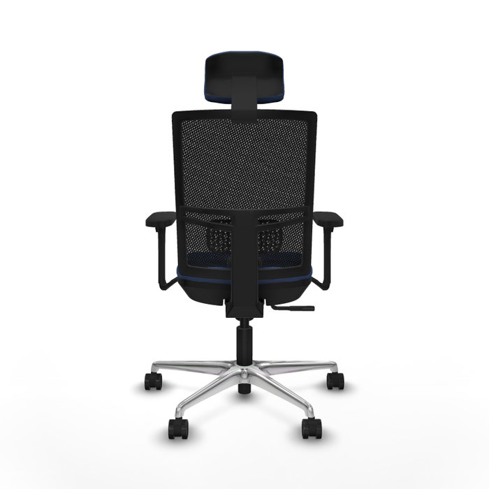 PIQUERAS Y CRESPO Silla de oficina Yunquera con mecanismo Sincro, Azul marino y Negro