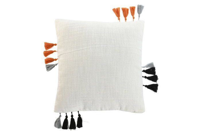 DKD Home Decor Cojín Urban Cushions ch1c25 Blanco Negro 8 x 45 x 45 cm (2 Unidades)