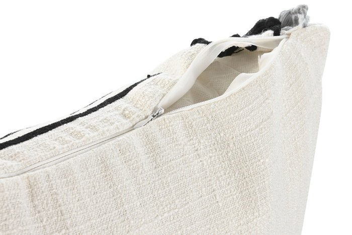 DKD Home Decor Cojín Poliéster Bordado Blanco Pack de 2