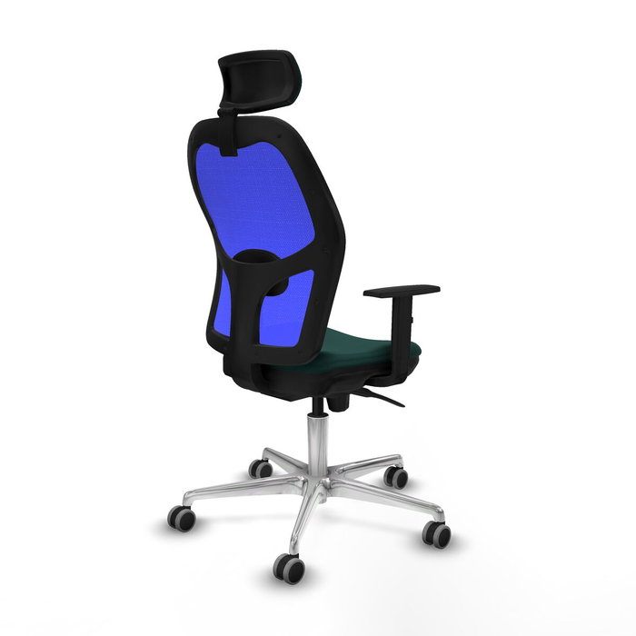 PIQUERAS Y CRESPO Silla de oficina Jorquera, mecanismo sincro, Verde botella y Azul PIQUERAS Y CRESPO Silla de oficina Jorquera, mecanismo sincro, Verde botella y Azul