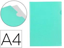 Liderpapel Dossier Uñero Polipropileno DIN A4 Verde Manzana Opaco Capacidad 20 Hojas