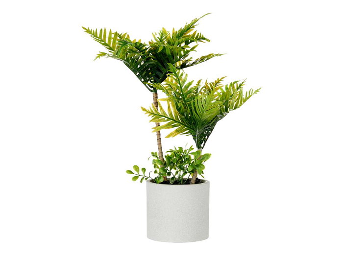 Ibergarden Maceta Cemento Grande Palmera Verde 22 cm x 40 cm x 22 cm (Set de 6)