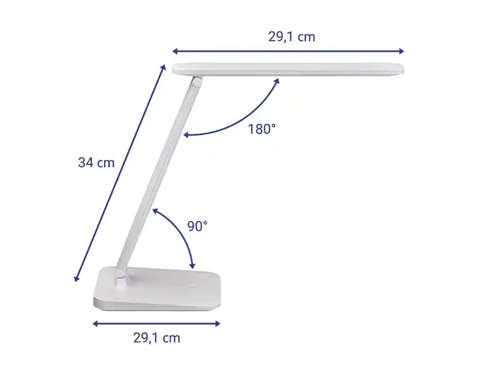 Maul Lámpara de Escritorio LED 2,7W 325lm Luz Blanca Ajustable Panel Táctil Brazo Giratorio Recargable