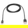 Digitus Cable de conexión USB 3.2 Gen 1 (USB-C a USB-A), Macho/Macho, Longitud 1 m, Color Negro