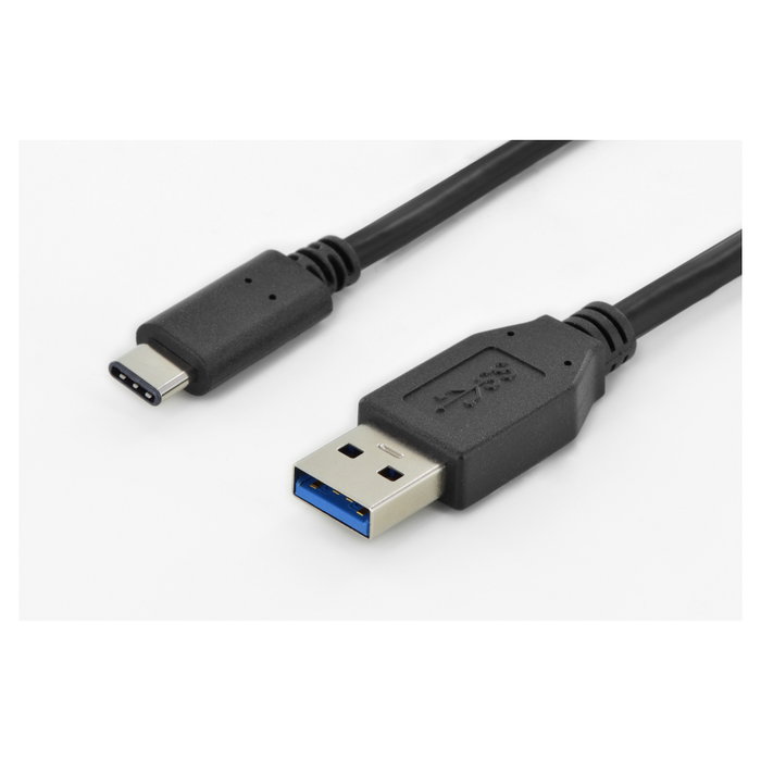 Digitus Cable USB 3.2 Gen 1 USB-C a USB-A, 1m, Negro
