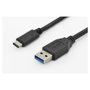 Digitus Cable USB 3.2 Gen 1 USB-C a USB-A, 1m, Negro