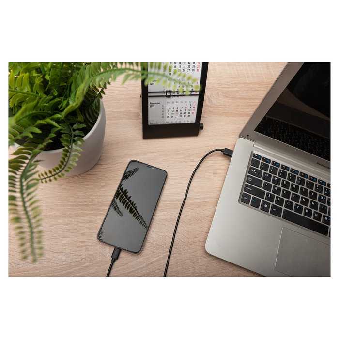 Digitus Cable de conexión USB 3.2 Gen 1 (USB-C a USB-A), Macho/Macho, Longitud 1 m, Color Negro