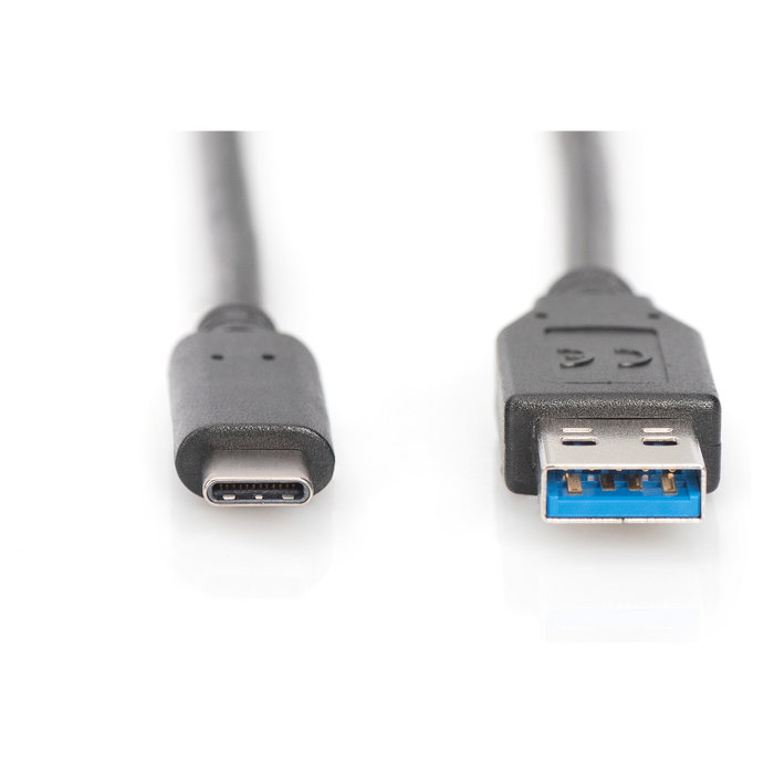 Digitus Cable USB 3.2 Gen 1 USB-C a USB-A, 1m, Negro