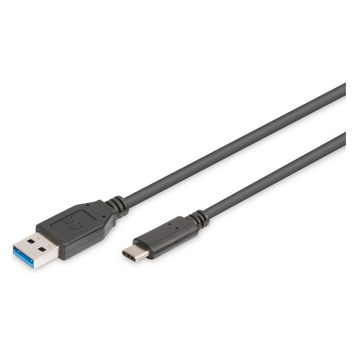 Digitus Cable USB 3.2 Gen 1 USB-C a USB-A, 1m, Negro