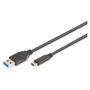 Digitus Cable USB 3.2 Gen 1 USB-C a USB-A, 1m, Negro