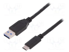 Digitus Cable USB 3.2 Gen 1 USB-C a USB-A, 1m, Negro