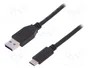 Digitus Cable USB 3.2 Gen 1 USB-C a USB-A, 1m, Negro