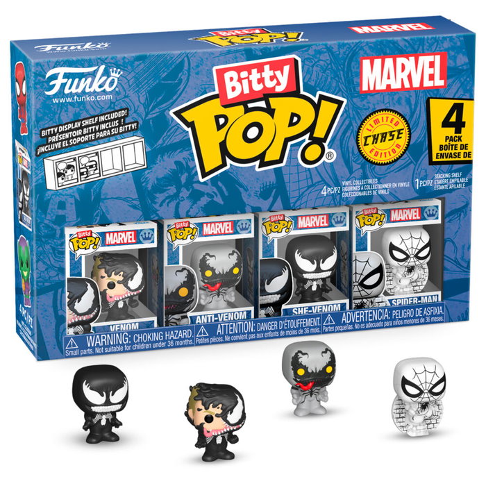 FUNKO Bitty POP Marvel Spider-Man Venom Blister 4 Figuras Coleccionables FUNKO Bitty POP Marvel Spider-Man Venom Blister 4 Figuras Coleccionables