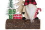 DKD Home Decor Decoración Navidad Gnomo Rojo Negro Madera 4.5 x 12 x 9 cm (6 Unidades)