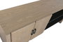 DKD Home Decor Mueble TV Abeto Metal Marrón 140x38x56