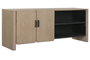 DKD Home Decor Mueble TV Abeto Metal Marrón 140x38x56