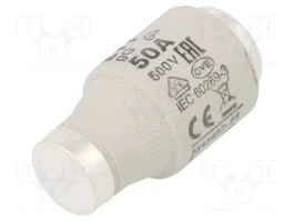 ETI POLAM Fusible de cartucho DIII de cerámica 50A 500VAC 500VDC gG