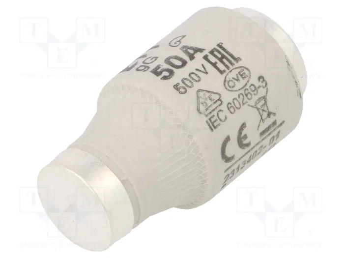 ETI POLAM Fusible de cartucho DIII de cerámica 50A 500VAC 500VDC gG ETI POLAM Fusible de cartucho DIII de cerámica 50A 500VAC 500VDC gG