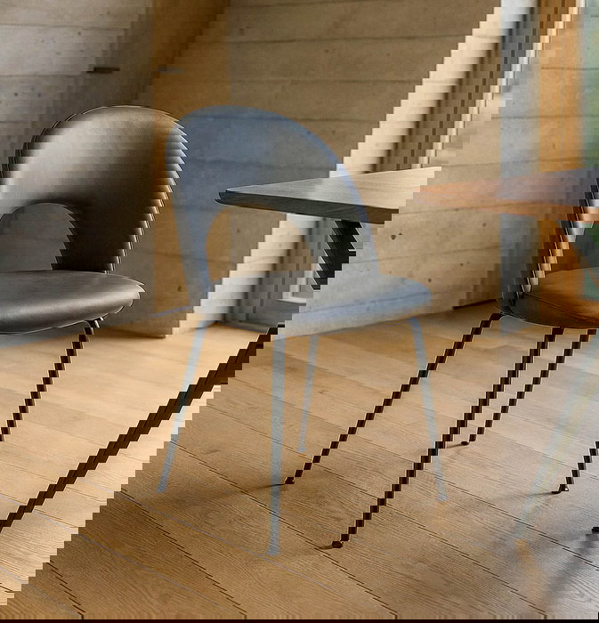 Silla Gris Simil Piel Contract 49 X 60 X 81 cm (Set de 2) Silla Gris Simil Piel Contract 49 X 60 X 81 cm (Set de 2)