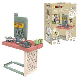 Smoby Banco de Trabajo Infantil con 39 Accesorios, Juego de Herramientas de Plástico para Niños de 2 Años en Adelante (Idioma: Español/Portugués)