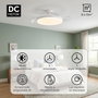 Yoevu CONCEPT OVA Ventilador de Techo Blanco con Luz LED