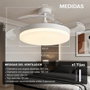 Yoevu CONCEPT OVA Ventilador de Techo Blanco con Luz LED