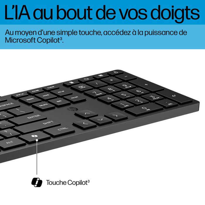 HP 320K Teclado de escritorio USB con cable, Negro