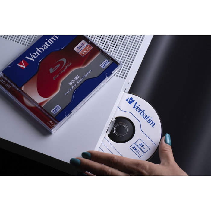 Verbatim BD-RE Blu-Ray 25GB 2x Speed, Pack de 5 en Jewel Case