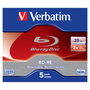 Verbatim BD-RE Blu-Ray 25GB 2x Speed, Pack de 5 en Jewel Case