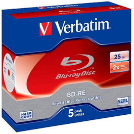 Verbatim Bd-R Blu-Ray 25 GB 6X Speed Datalife - 5 En Caja Jewel